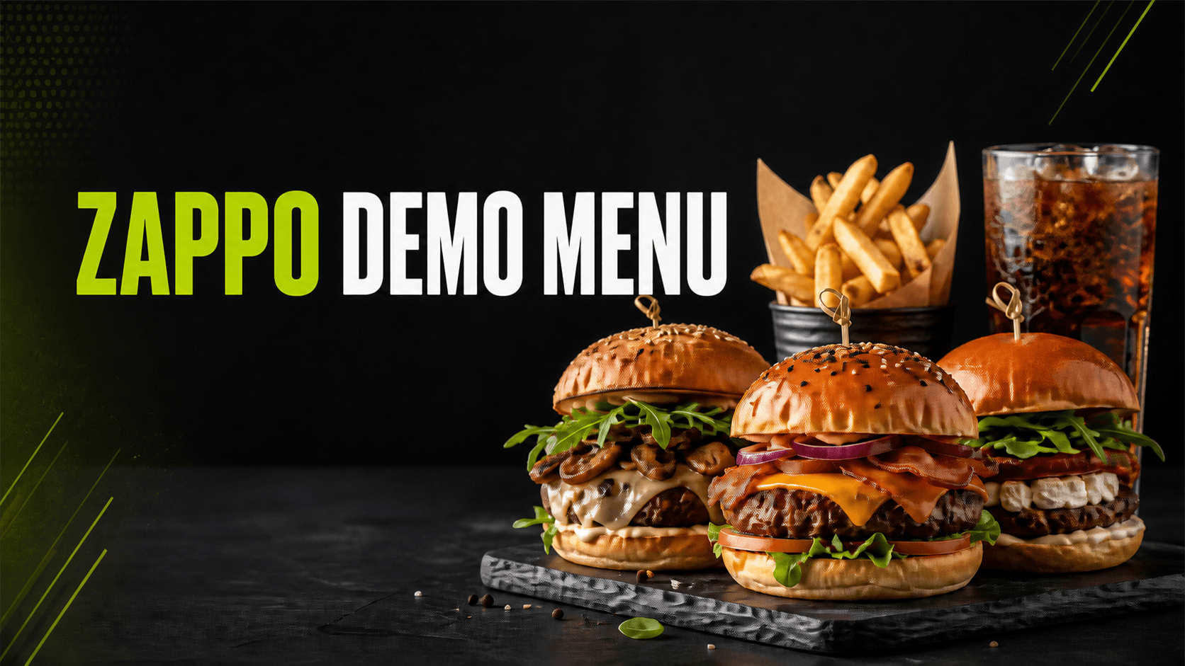 Menú digital publicado con Zappo
